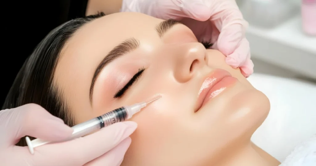 Current image: Women receiving Dermal Fillers in Houston